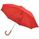 Зонт-трость с пластиковой ручкой, механический; красный; D=103 см; 100% полиэстер 190 T